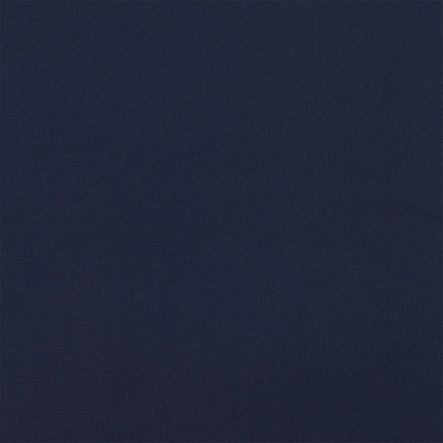 Deep navy blue plain-woven cotton swatch with fine textured weave