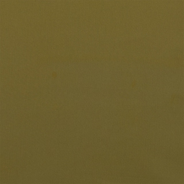 Close-up of muted khaki olive cotton plain weave fabric swatch