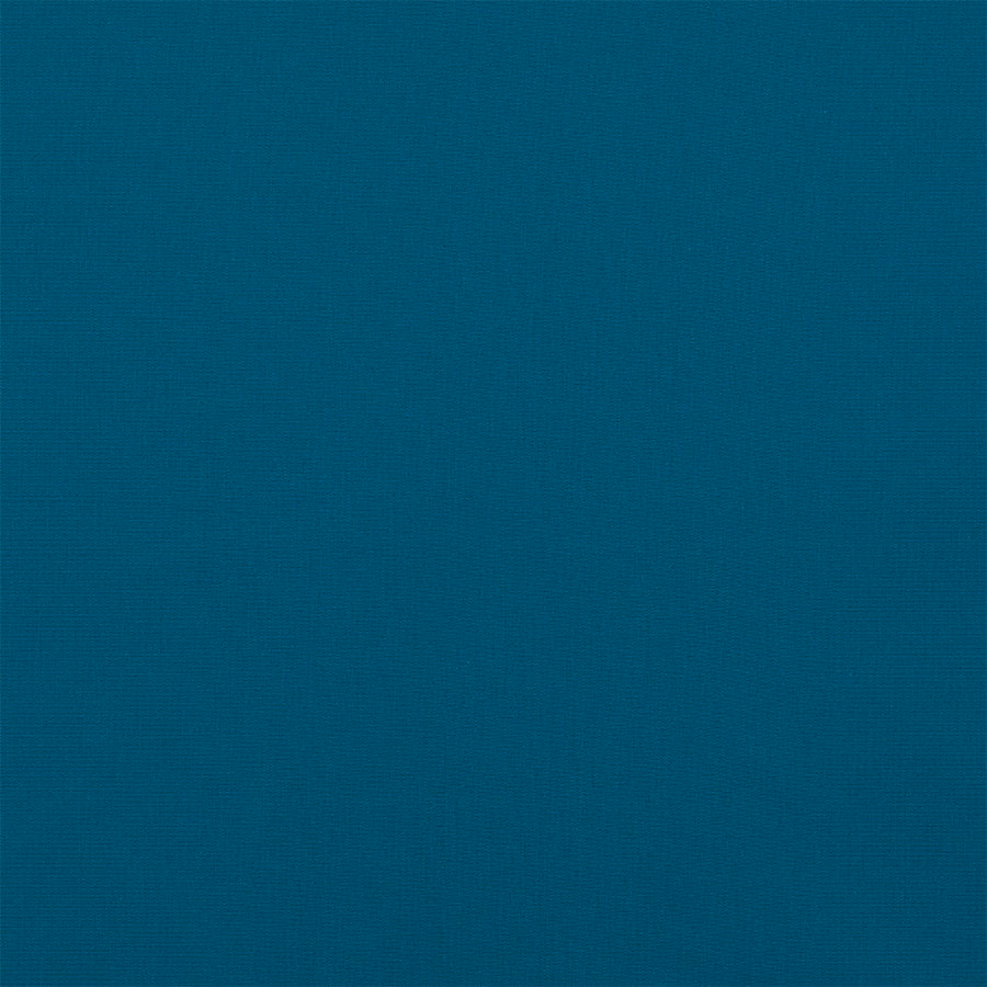 Deep kingfisher teal plain-woven cotton swatch with fine horizontal texture