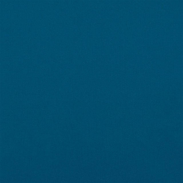Deep kingfisher teal plain-woven cotton swatch with fine horizontal texture