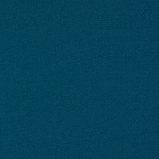 Deep petrol teal plain woven fabric with a matte cotton texture