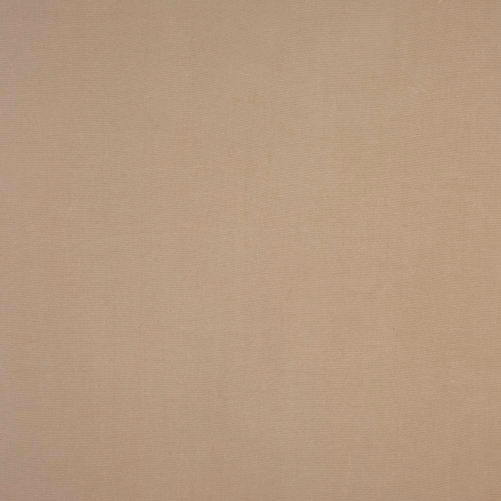 Soft putty beige plain-woven cotton fabric swatch with fine texture