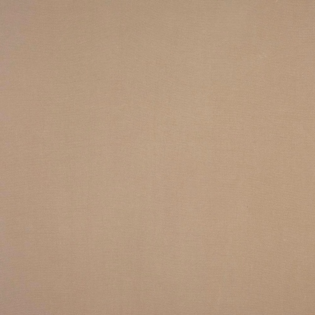 Soft putty beige plain-woven cotton fabric swatch with fine texture