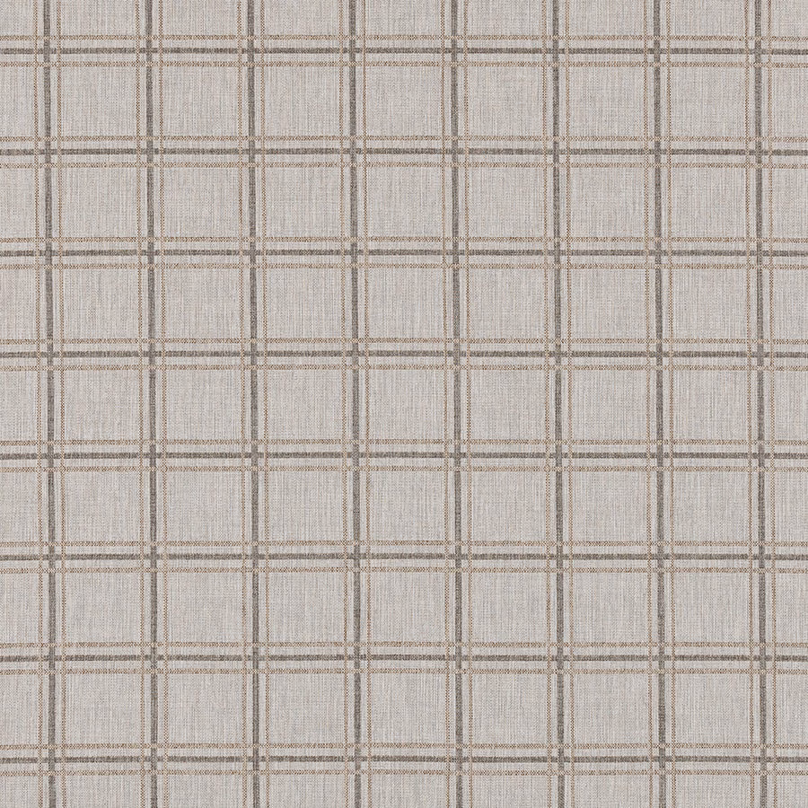 Pale dove taupe checked fabric with fine woven grid texture