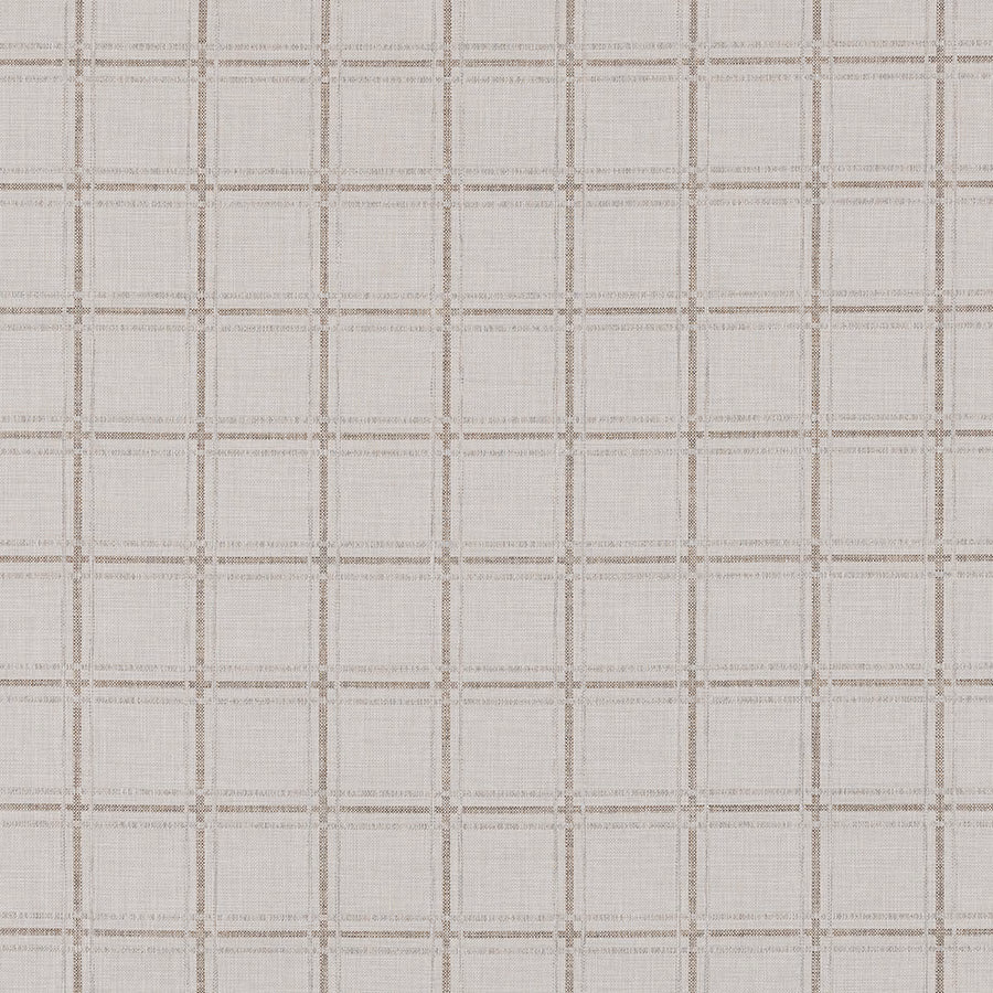 Pale linen-beige checked fabric swatch with a fine woven texture