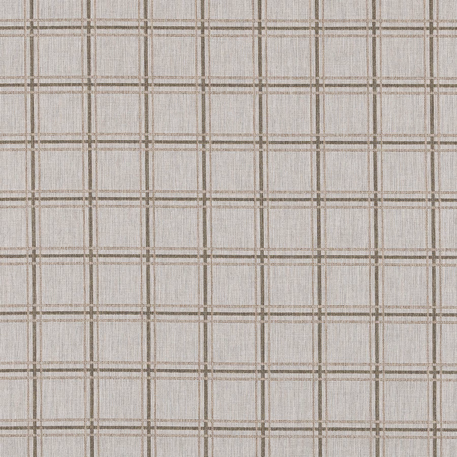 Muted olive checked fabric on a pale textured ground, seen flat