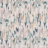 Abstract willow green and pale neutral brushstroke fabric with vertical painterly blocks