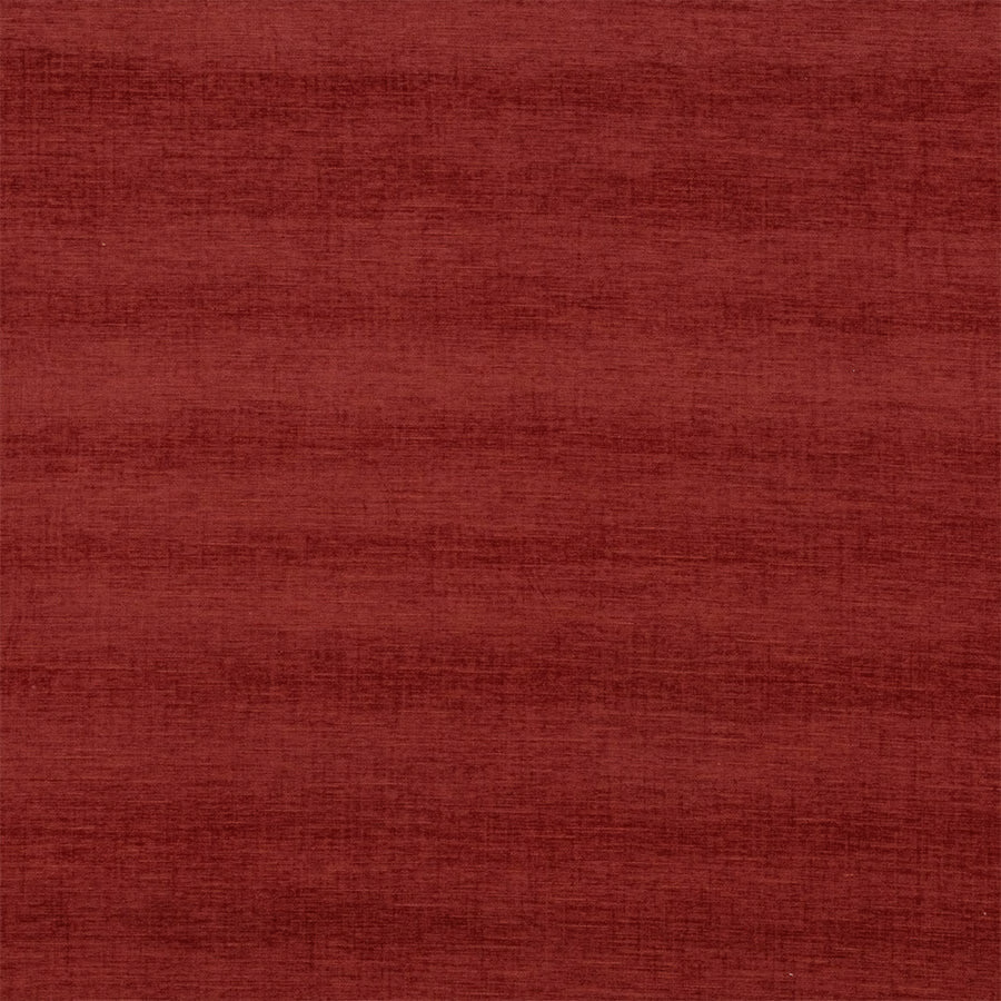 Deep burnt orange fabric swatch with fine horizontal striations and matte texture