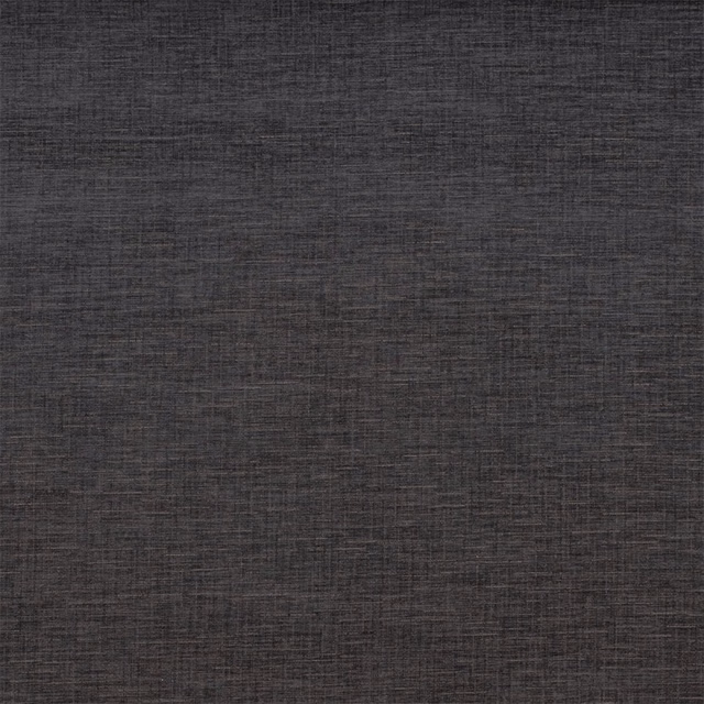 Close-up of deep charcoal woven fabric with subtle heathered texture