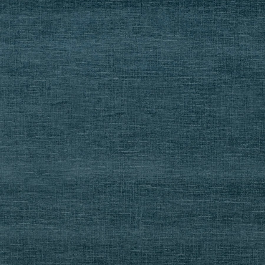Deep maritime teal plain weave fabric with a softly textured matte finish