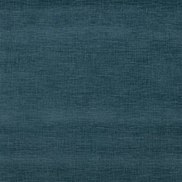 Deep maritime teal plain weave fabric with a softly textured matte finish