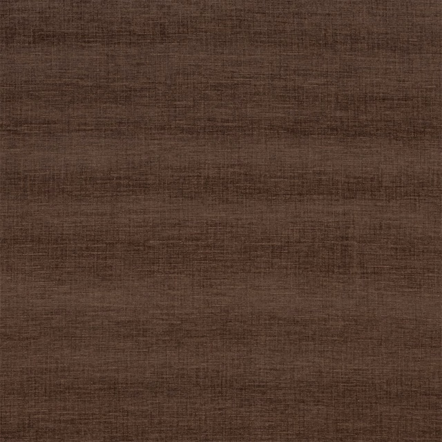 Close-up of deep cocoa brown woven fabric with subtle tonal texture