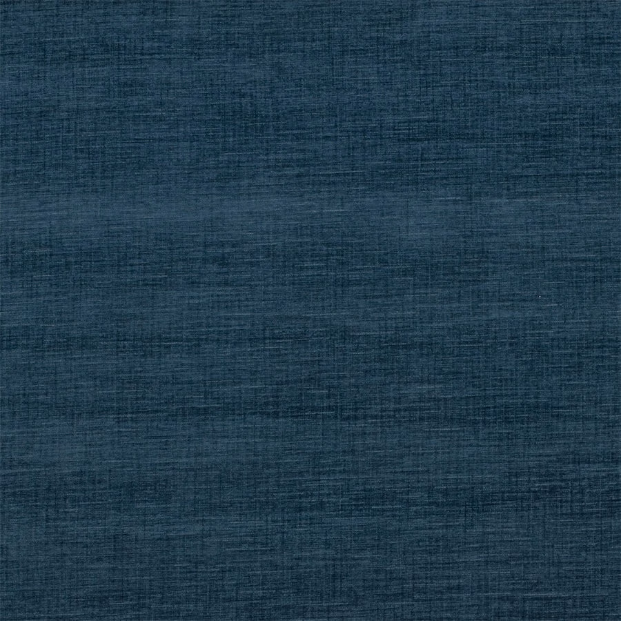 Deep petrol teal plain woven fabric with fine horizontal texture