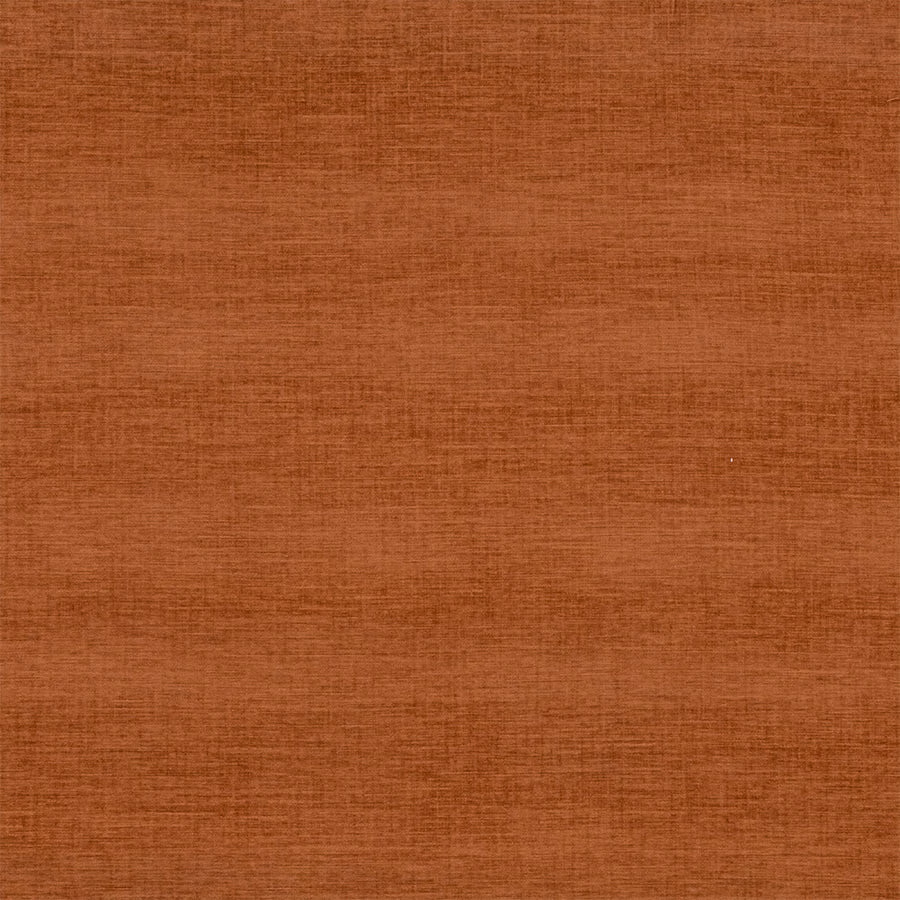 Plain terracotta orange fabric with subtle woven horizontal texture