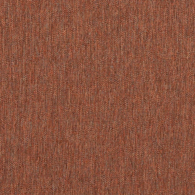 Close-up of rust terracotta woven fabric with fine heathered texture