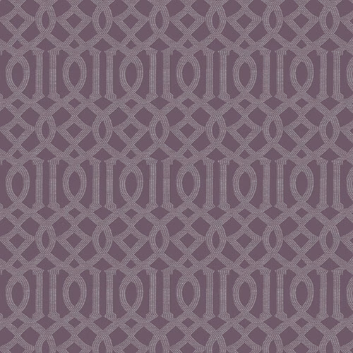 Muted mauve geometric fabric swatch with repeated vertical oval motifs