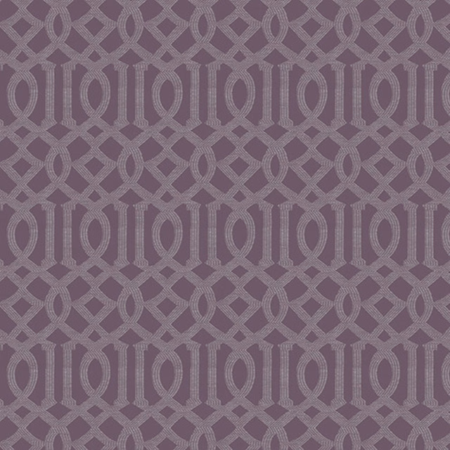 Muted mauve geometric fabric swatch with repeated vertical oval motifs