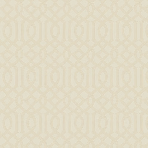 Pale ivory geometric woven fabric swatch with soft repeating oval motif