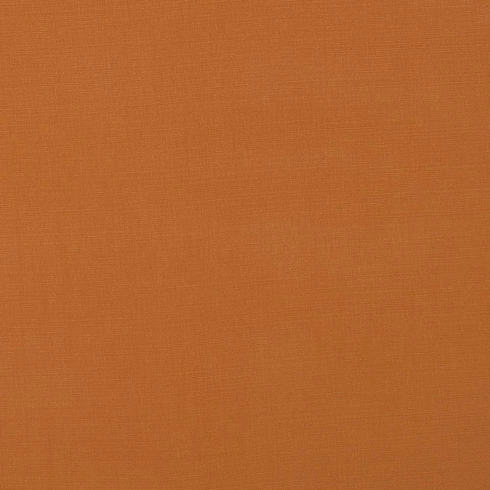 Burnt orange plain woven cotton swatch with fine horizontal texture