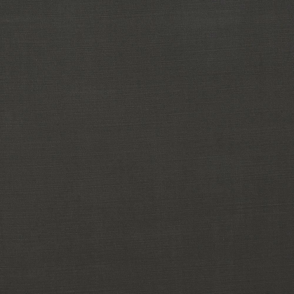 Deep charcoal grey plain-woven cotton swatch with a fine subtle texture