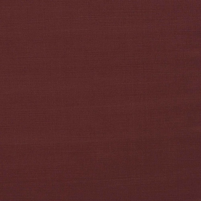 Deep claret burgundy plain-woven cotton fabric with fine horizontal texture
