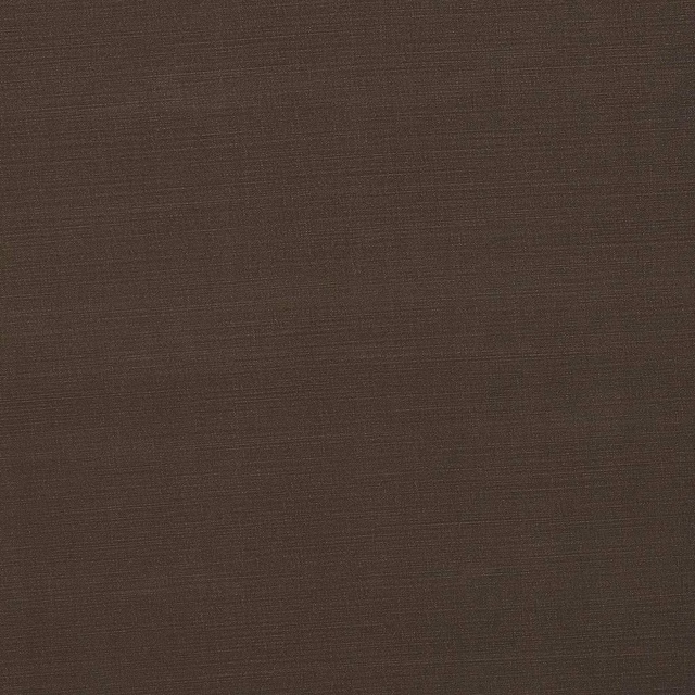Close-up of a deep cocoa brown plain-woven cotton fabric with fine texture