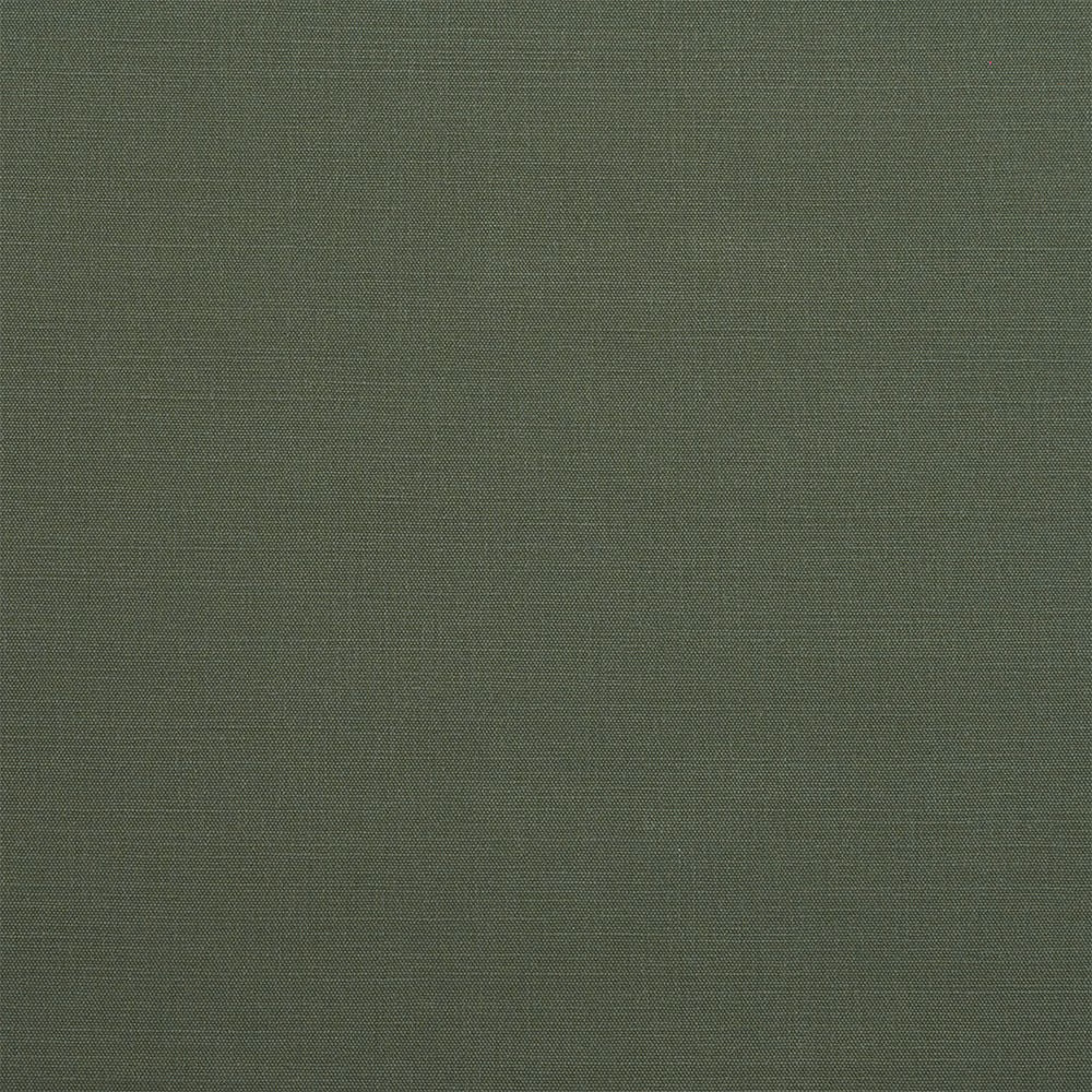 Muted forest olive woven cotton fabric with a fine plain texture