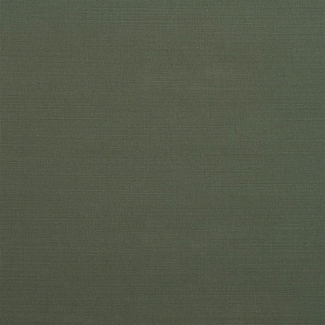 Muted forest olive woven cotton fabric with a fine plain texture