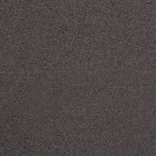 Close-up of deep charcoal grey boucle fabric with fine speckled texture