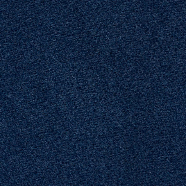Deep indigo blue boucle swatch with a subtly speckled texture