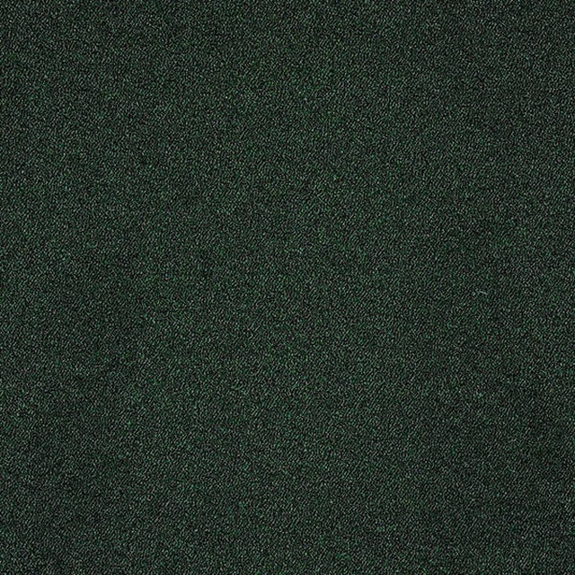 Dark forest green bouclé fabric swatch with tight textured weave