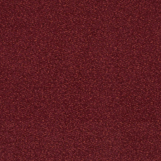 Deep burgundy bouclé fabric with fine red-gold flecked texture