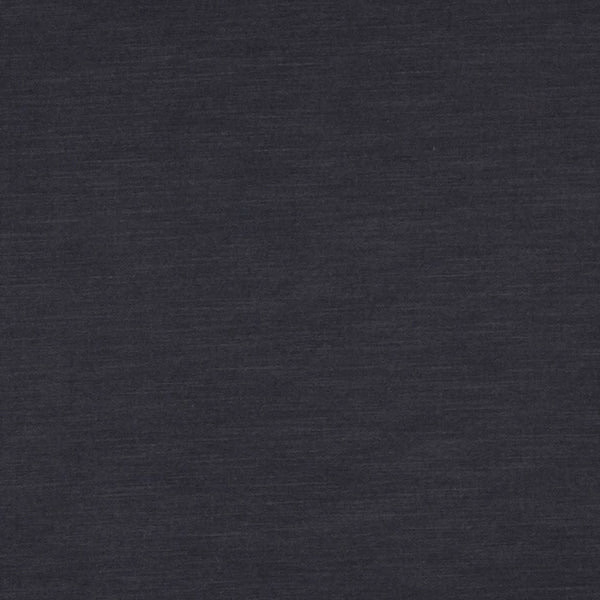Deep charcoal plain woven fabric with subtle horizontal texture and smoky tonal variation
