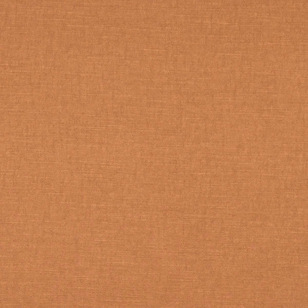 Warm cinnamon terracotta plain fabric with a softly textured woven surface