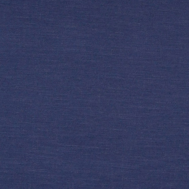 Deep indigo blue plain woven fabric with fine horizontal texture