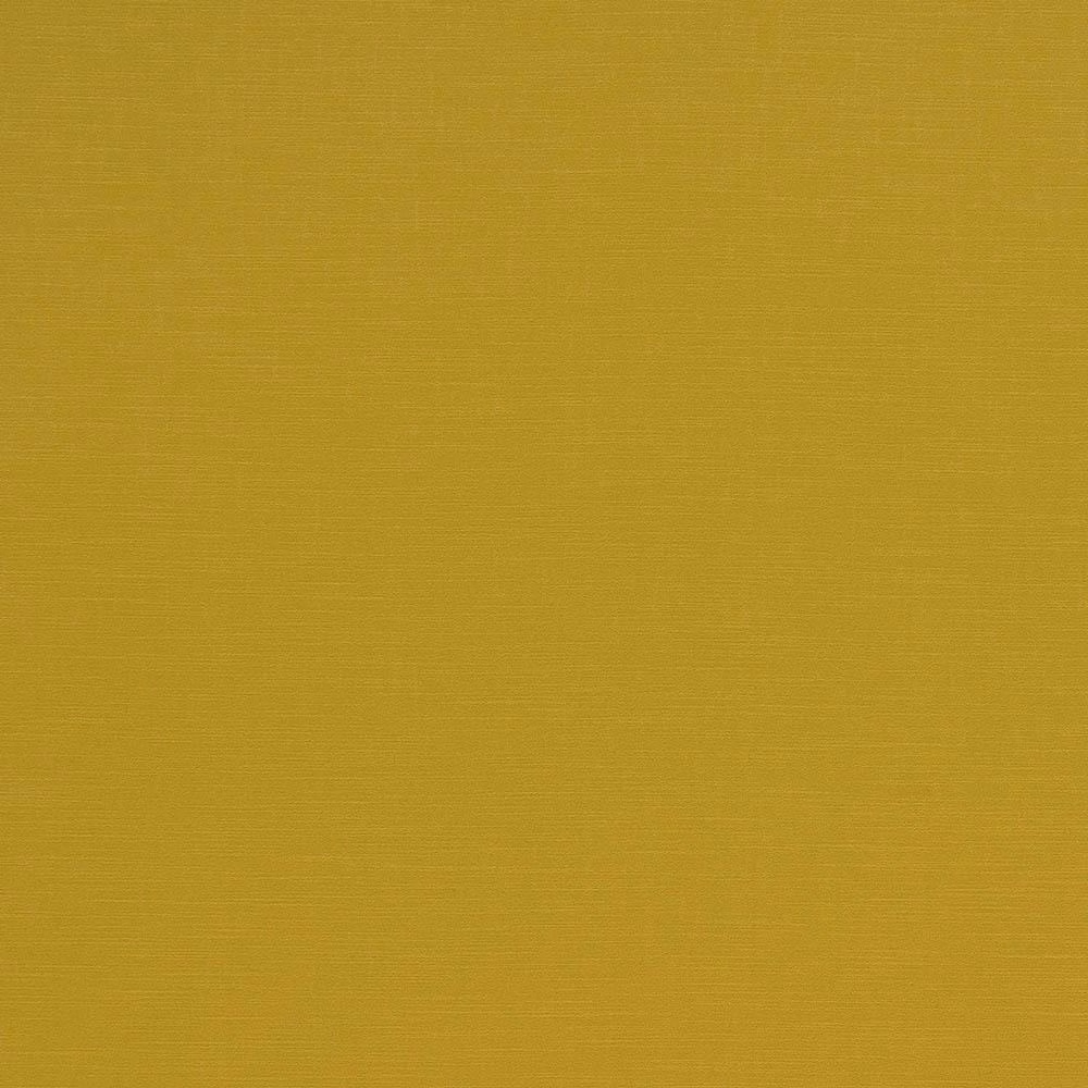 Flat ochre-gold plain weave fabric with fine horizontal texture