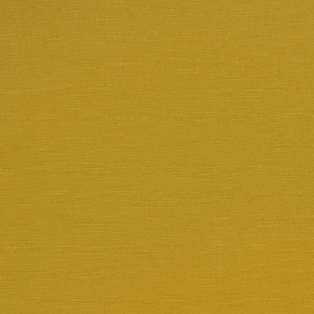 Flat ochre-gold plain weave fabric with fine horizontal texture