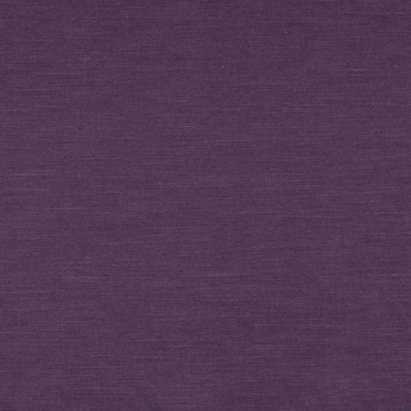Deep plum-purple plain woven fabric swatch with subtle horizontal texture
