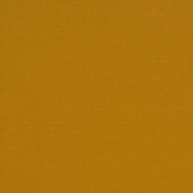 Close-up of a plain saffron-gold woven fabric with fine texture