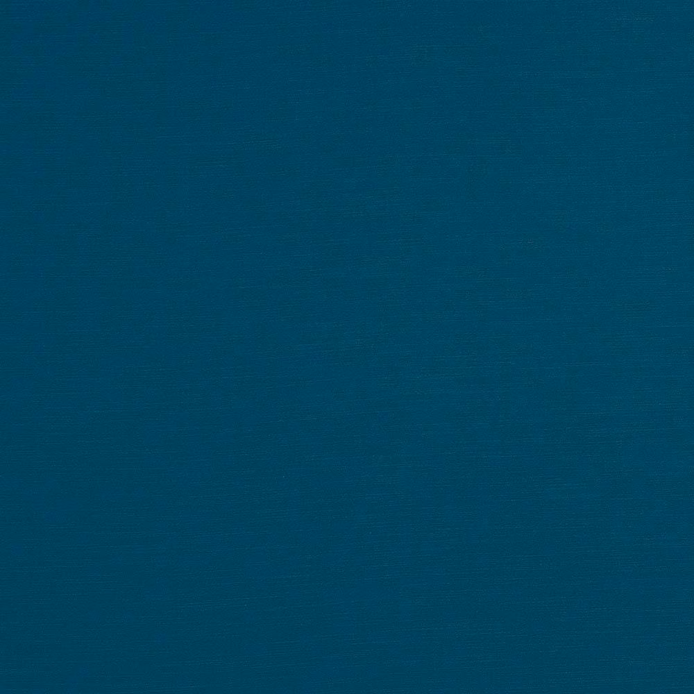 Deep teal plain woven fabric swatch with a subtle horizontal texture