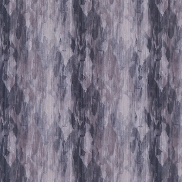 Abstract charcoal grey fabric with vertical striations and softened smoky patches