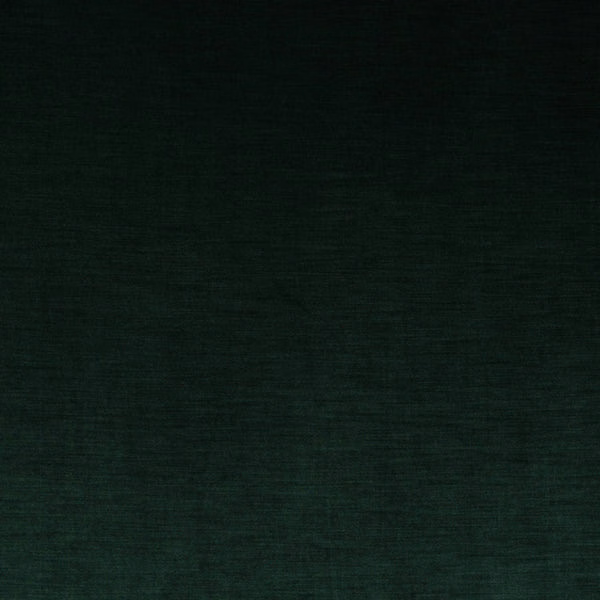 Deep emerald green plain woven fabric with subtle horizontal texture