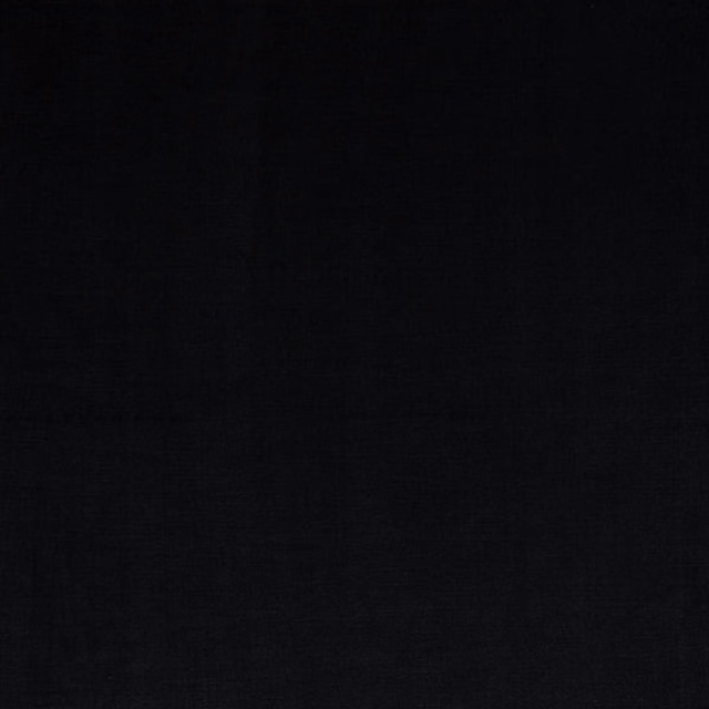 Deep black plain fabric swatch with a soft matte surface