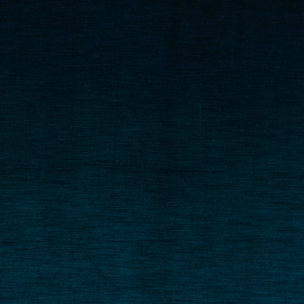 Dark peacock teal plain fabric with fine horizontal striations