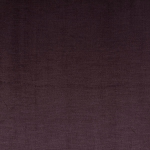 Close-up swatch of deep plum-purple woven fabric with a subtle matte texture