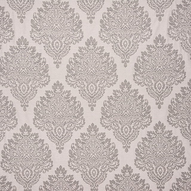 Pale damask fabric with soft duck-egg motifs on a light ground