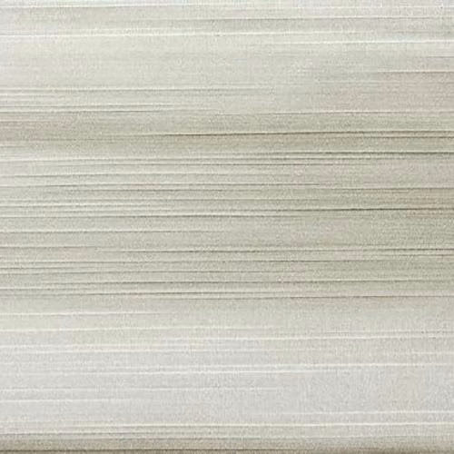 Pale pearl grey fabric swatch with fine horizontal striations and soft texture