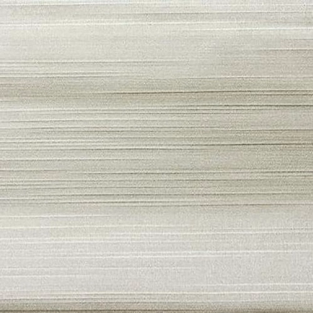 Pale pearl grey fabric swatch with fine horizontal striations and soft texture