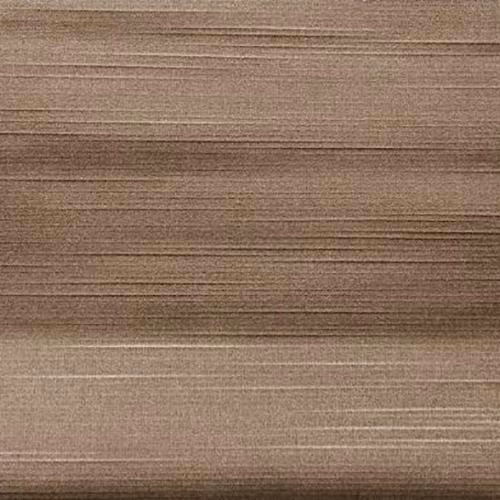Warm bronze taupe fabric swatch with fine horizontal striations