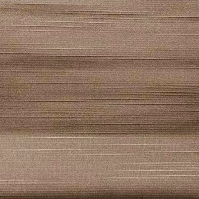 Warm bronze taupe fabric swatch with fine horizontal striations